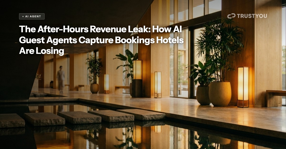 TrustYou blog header: after-hours-revenue-leak